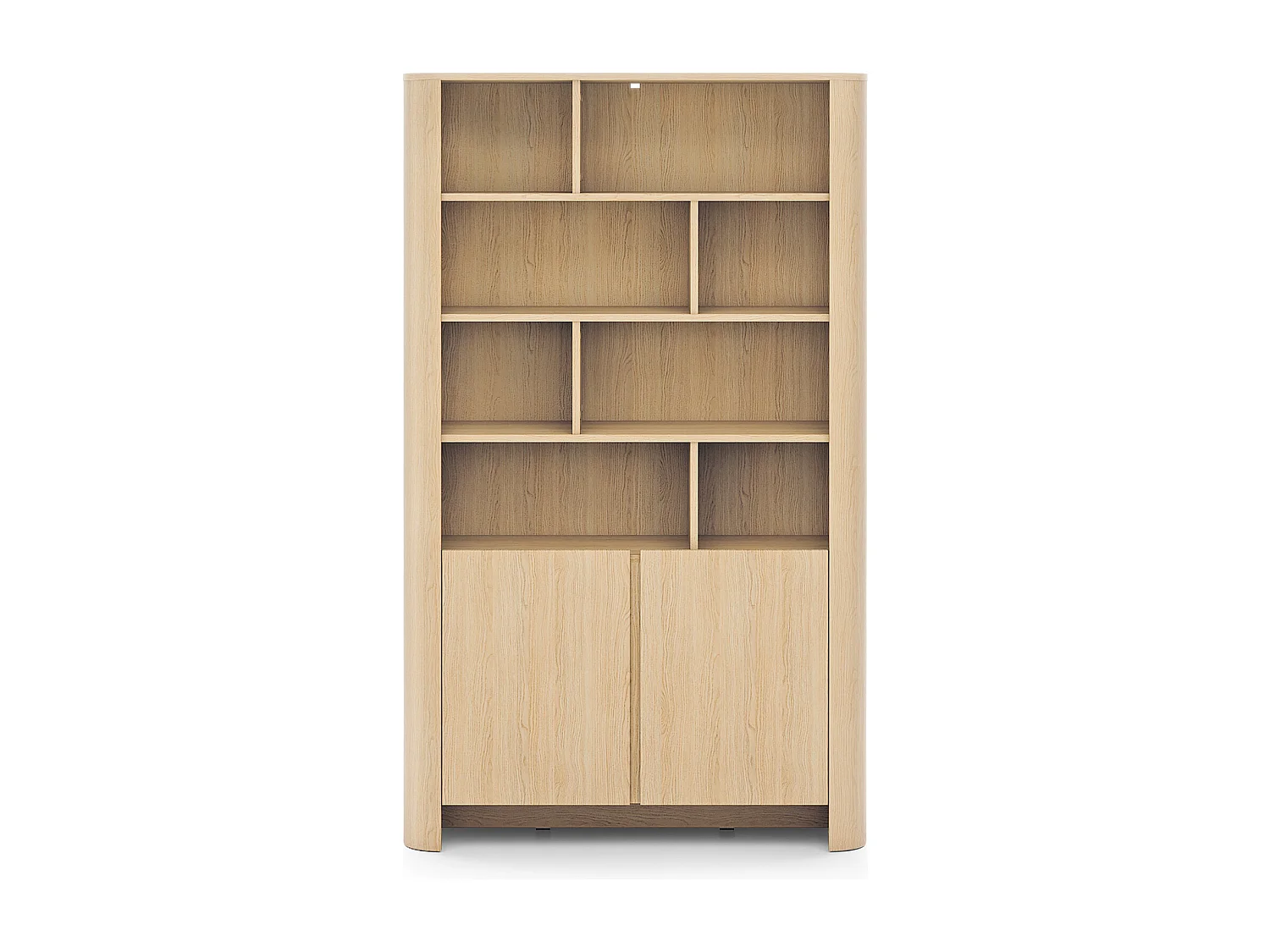 Boekenkast, Vicenza Eiken, 103 x 39 x 160 cm | Moderne meubels met afgeronde hoeken