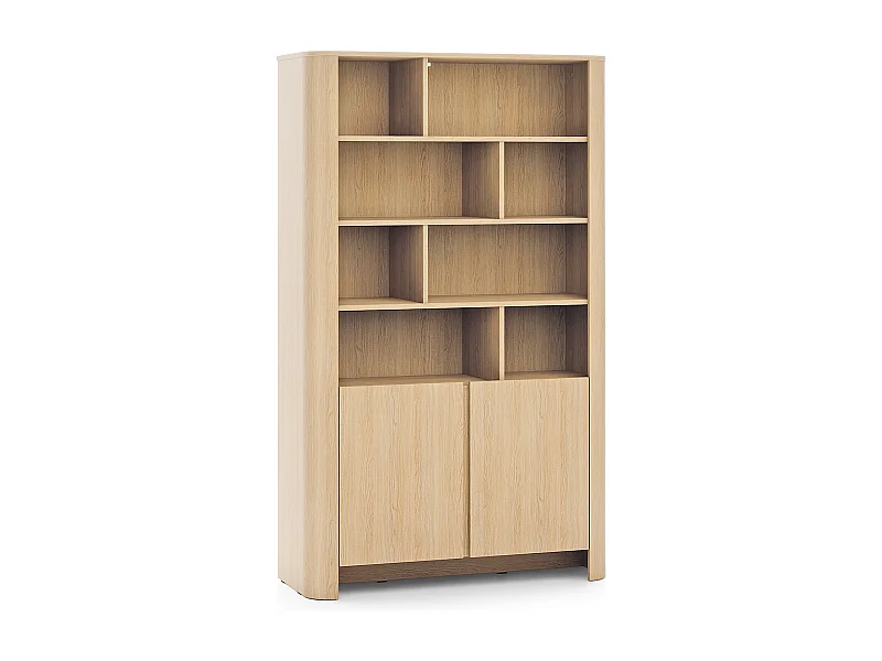 Regał Dąb Vicenza 103 x 39 x 160 cm | Nowoczesny mebel z zaokrąglonymi krawędziami