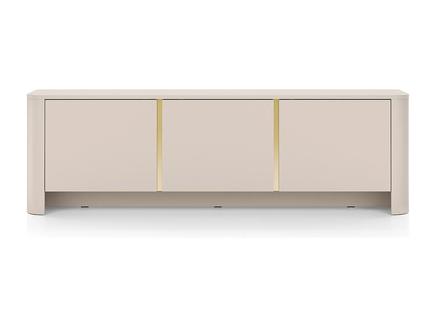 Meuble TV, Cachemire, 168 x 39 x 52 cm, Meuble moderne aux bords arrondis