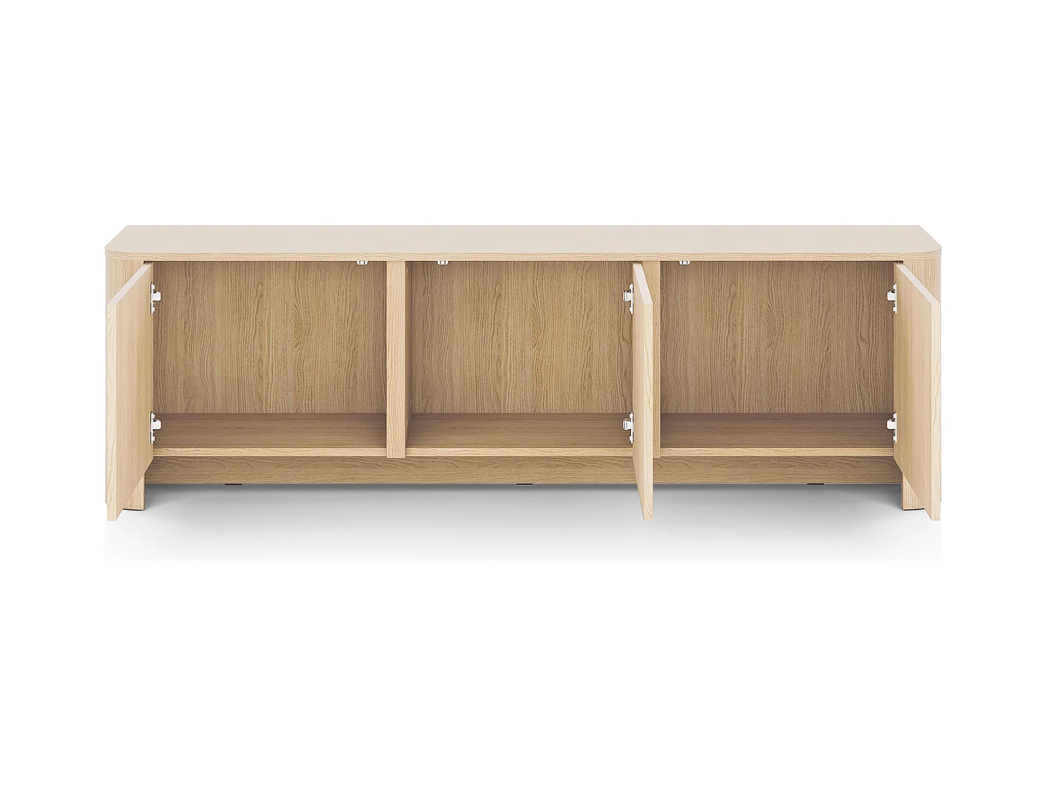 Mueble de TV, Roble Vicenza, 168 x 39 x 52 cm | Mueble moderno con cantos redondeados