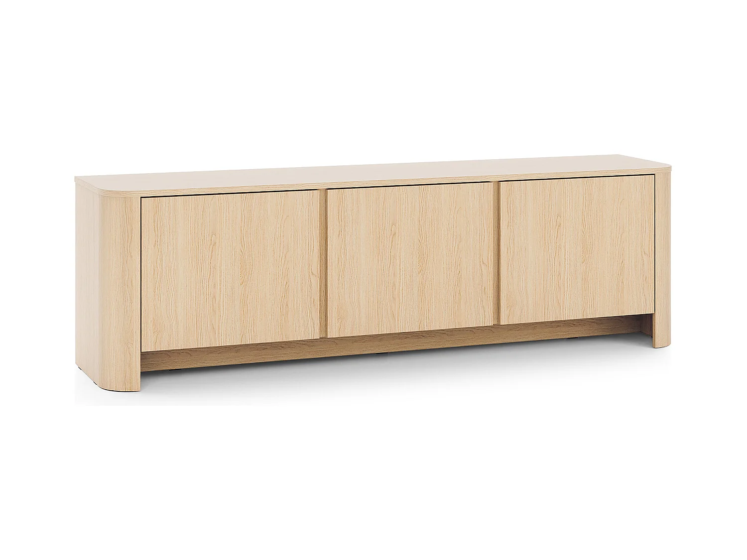 TV-Schrank, Vicenza-Eiche, 168 x 39 x 52 cm | Modernes Möbelstück mit abgerundeten Kanten