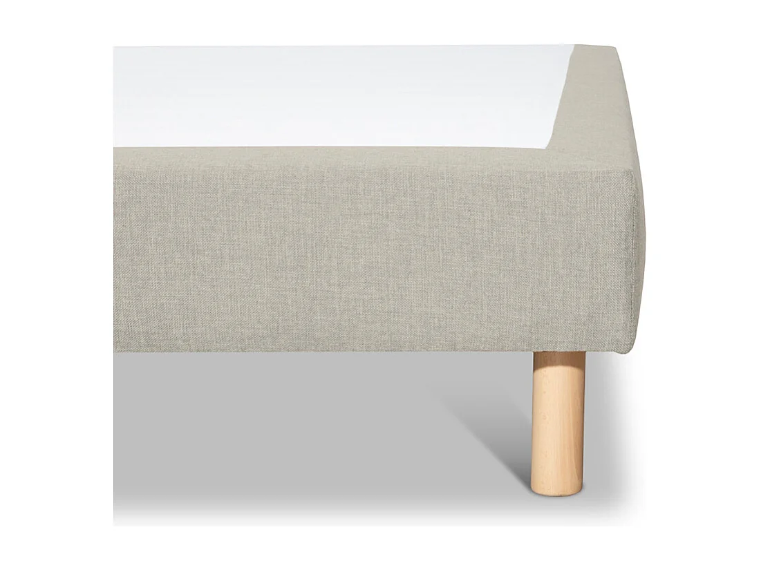 BELLECOUR LITERIE | Sommier tapissier SISAL 140x190 cm | Epaisseur 18 cm | Beige (pieds non inclus)