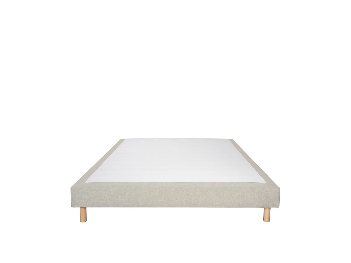 Sommier tapissier Tissu Sisal Sable 140x190 cm