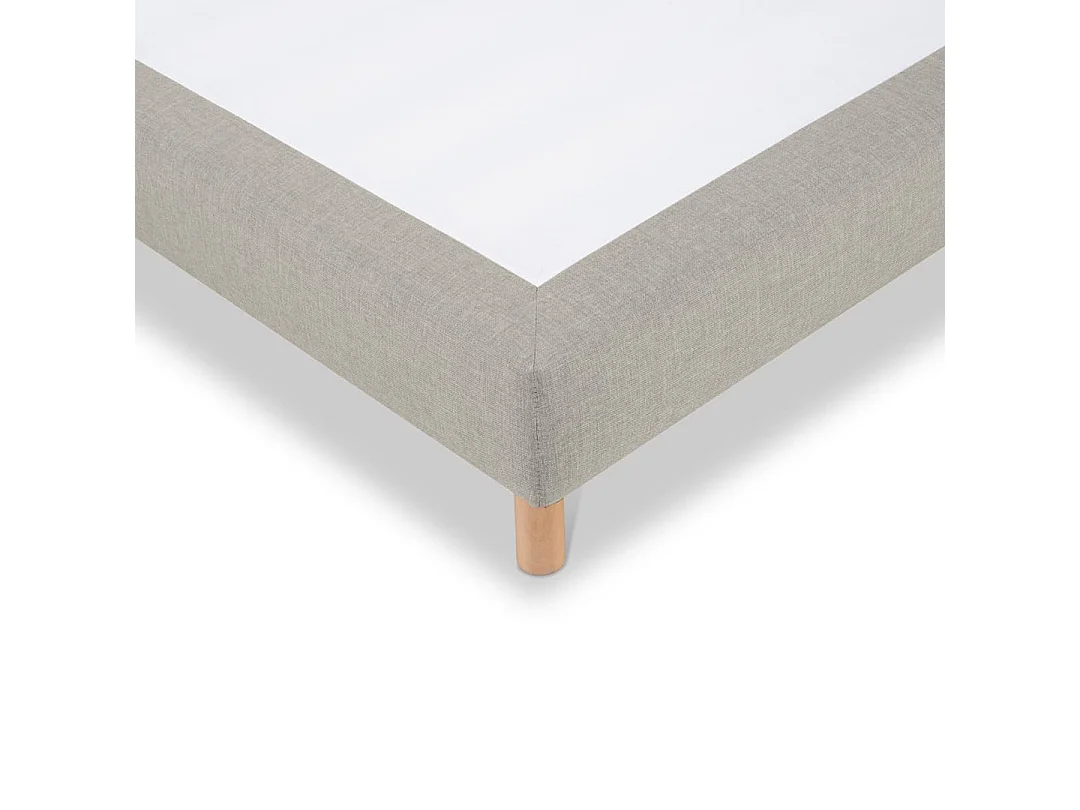 BELLECOUR LITERIE | Sommier tapissier SISAL 90x190 cm | Epaisseur 18 cm | Beige (pieds non inclus)