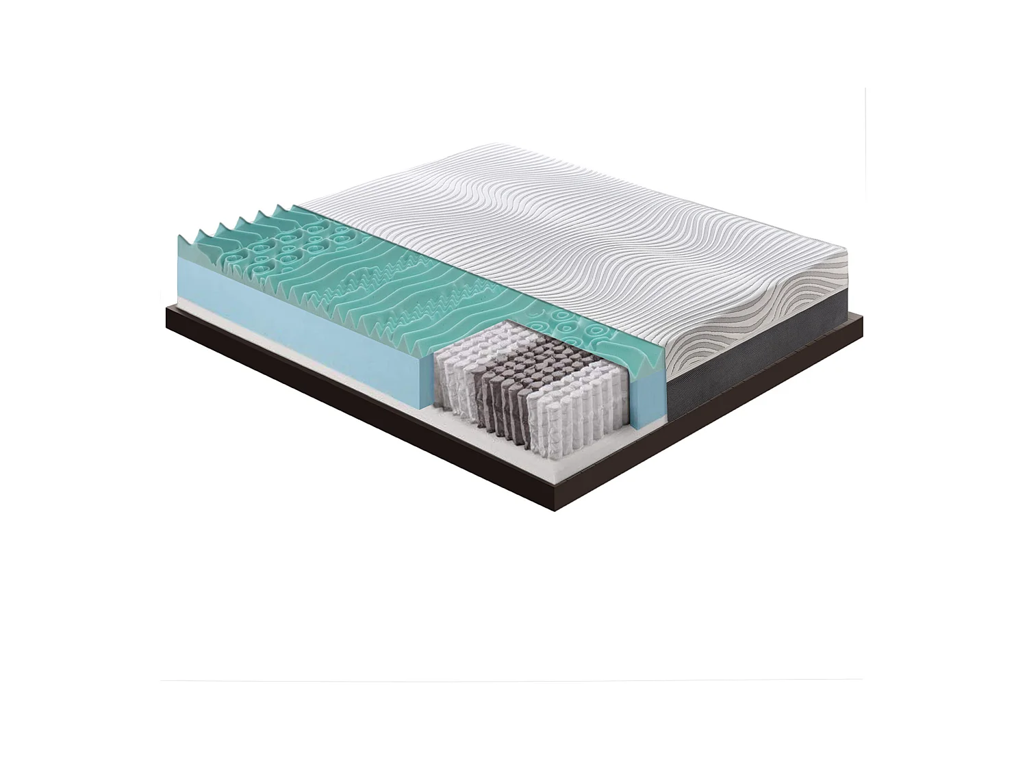 Materac kieszeniowy 80x190 cm - - Pianka memory - Grubość 20 cm - usuwalny