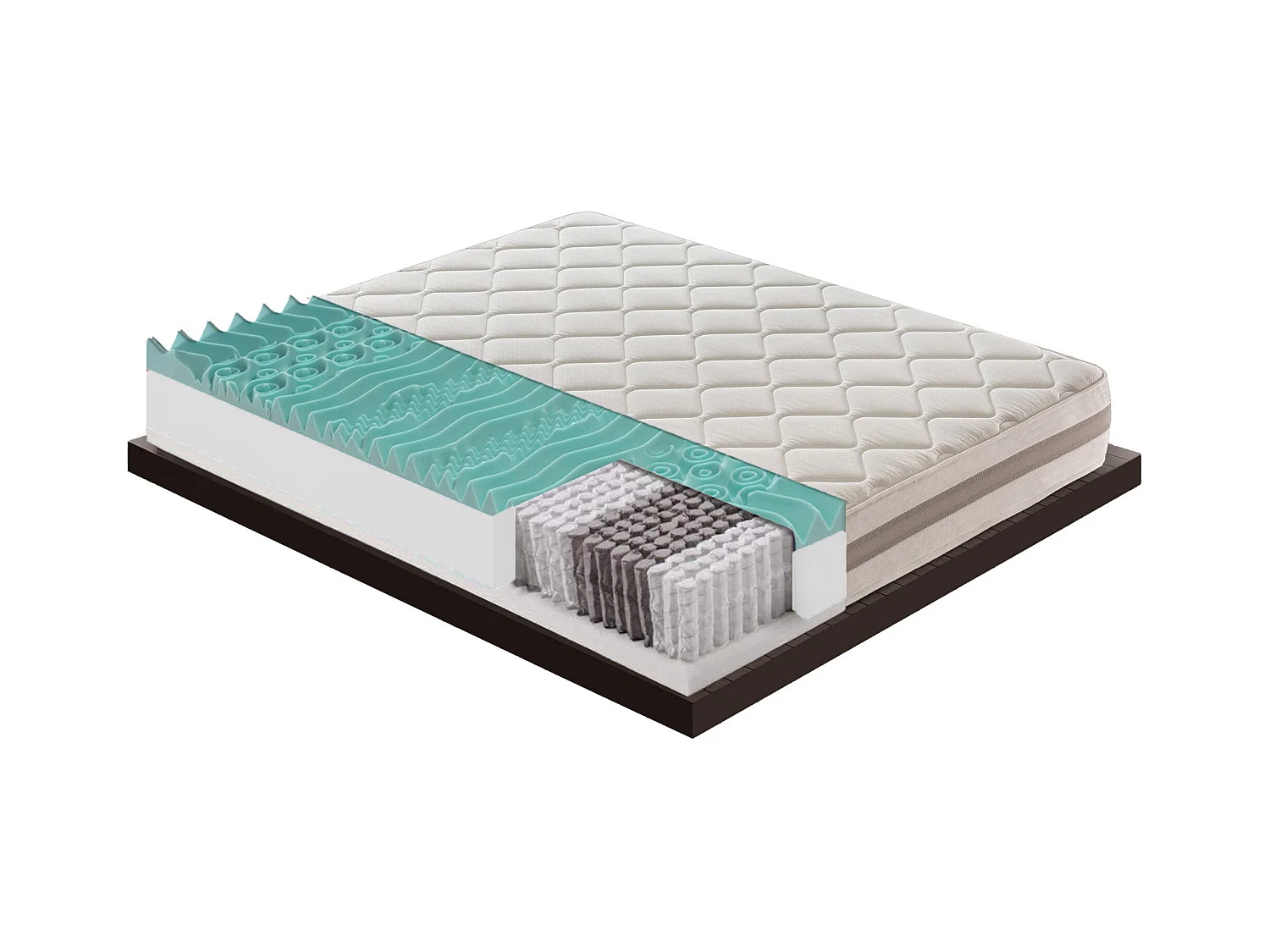 Materac kieszeniowy 90x190 cm - pianka HR - grubość 21 cm