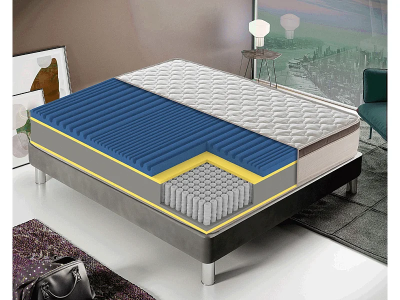 Materac kieszeniowy 180x200 - pianka memory - grubość 26 cm - usuwalny