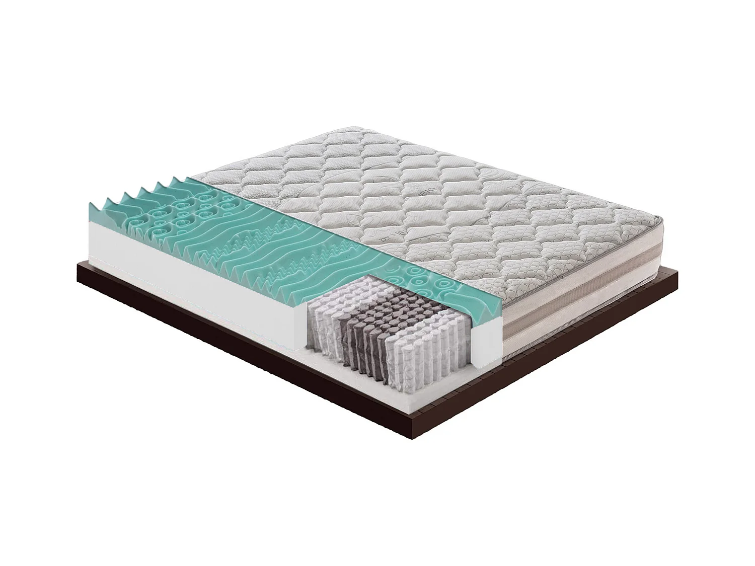 Materac kieszeniowy 160x200 cm - pianka memory - grubość 25 cm - usuwalny