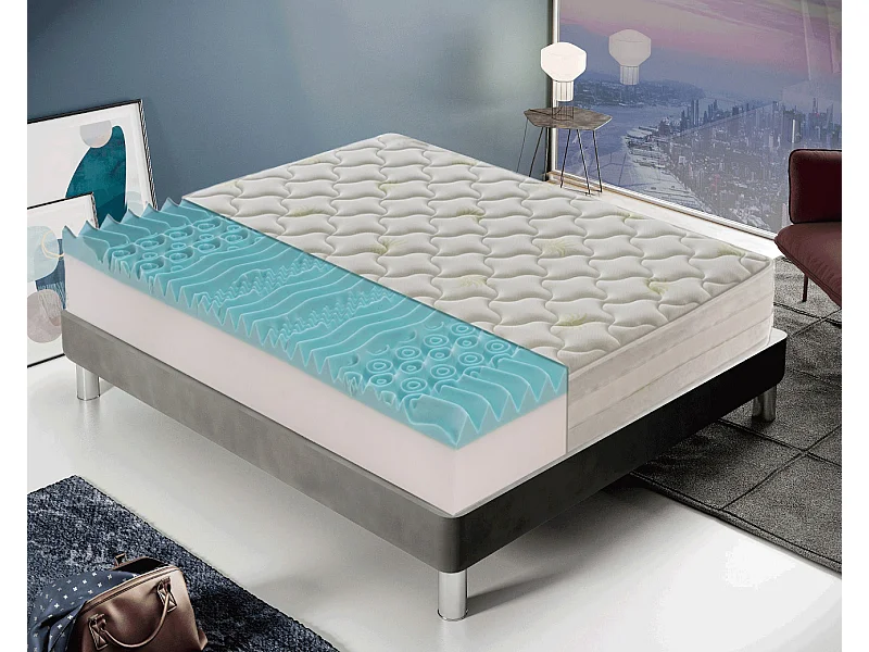 Materac piankowy 80x190 cm - Pianka memory - Grubość 25 cm - usuwalny