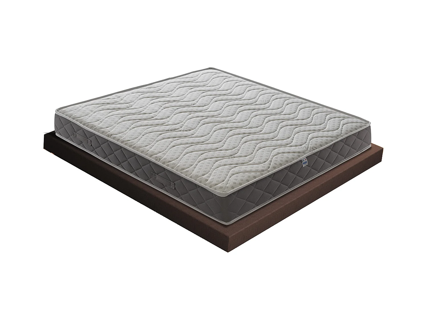 Materac 180x200 - Pianka Memory - Grubość 21 cm - Srebrny Bezpieczny