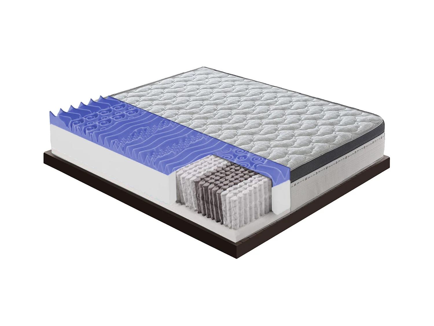 Materac kieszeniowy 160x190 cm - pianka memory - grubość 28 cm