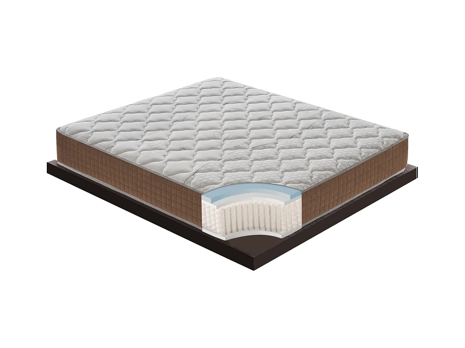 Materac kieszeniowy 160x190 cm - pianka memory - grubość 25 cm