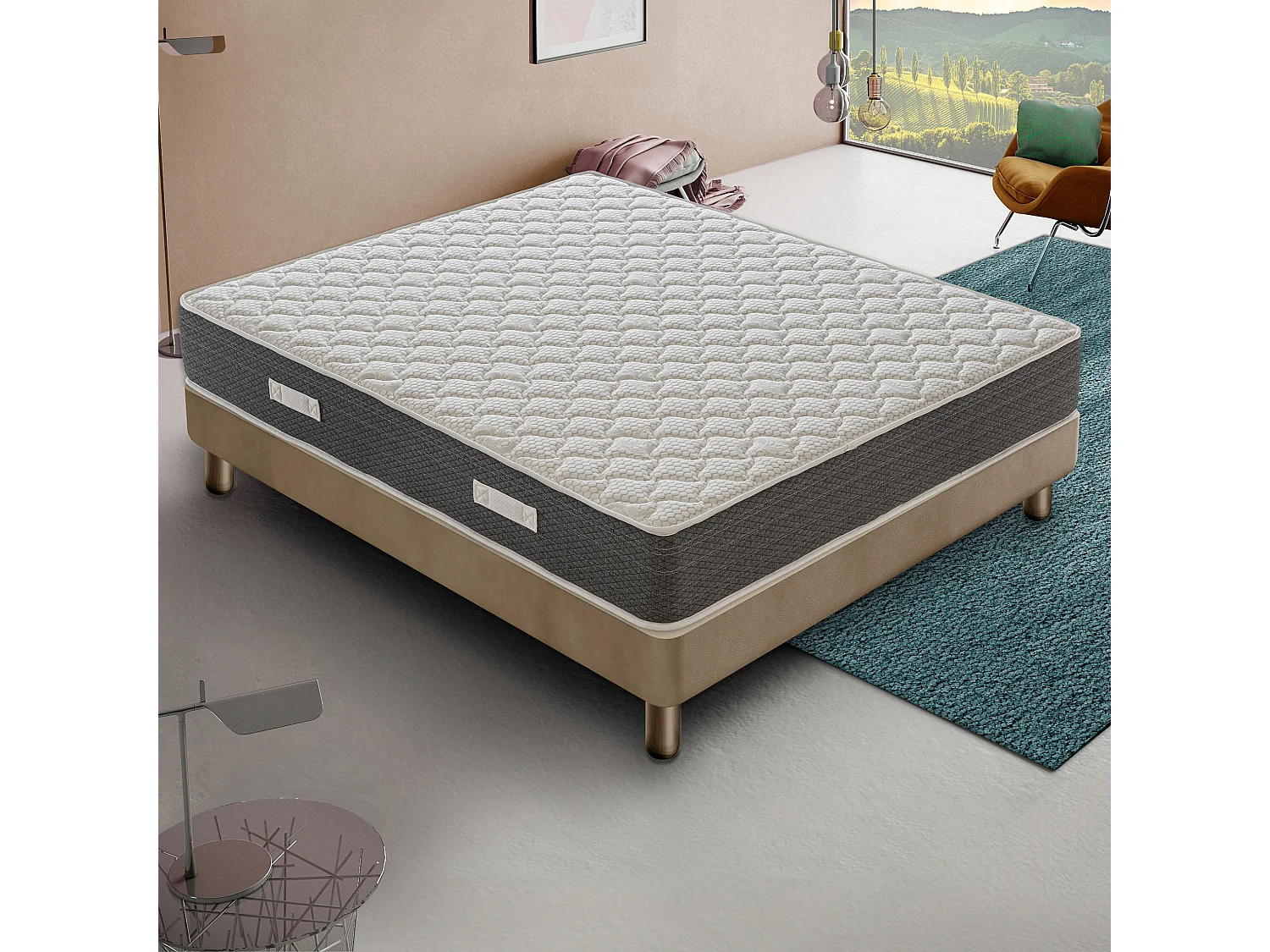 Materac kieszeniowy 90x200 cm - pianka memory - grubość 30 cm