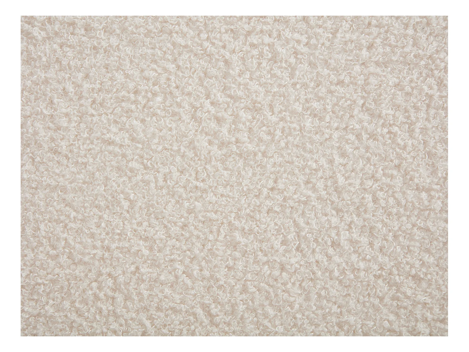 Sengekasse 140 x 190 cm - Bouclé stof – Hvid – CALIDORYA