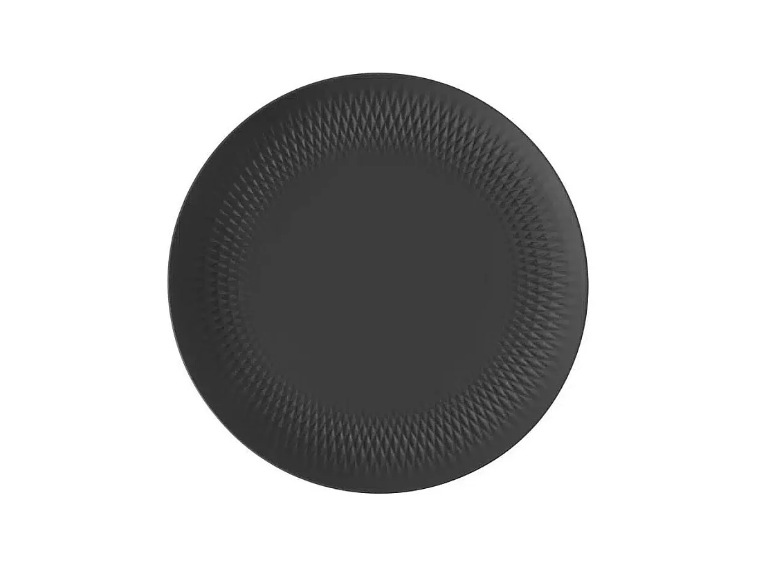 Assiette centre de table en porcelaine noire premium D32 cm, Manufacture Collier