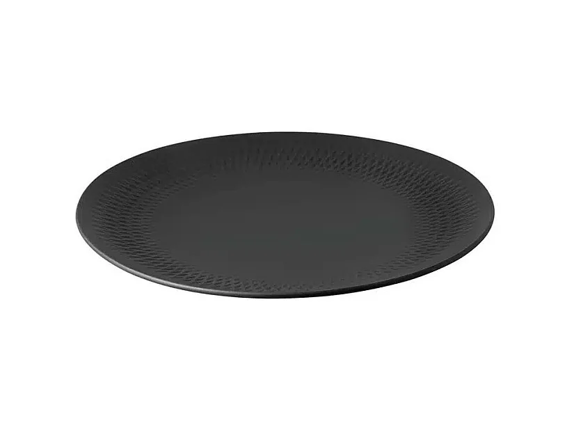 Assiette centre de table en porcelaine noire premium D32 cm, Manufacture Collier