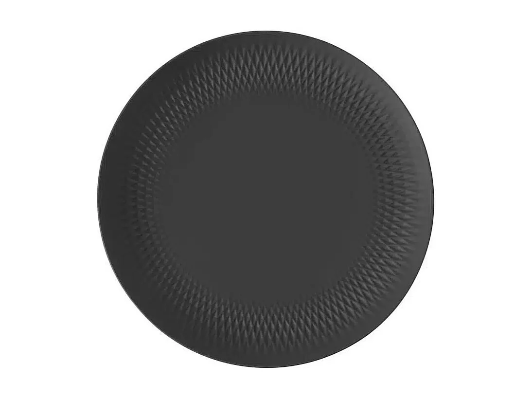 Talerz centralny z czarnej porcelany premium, średnica 32 cm, Manufacture Collier