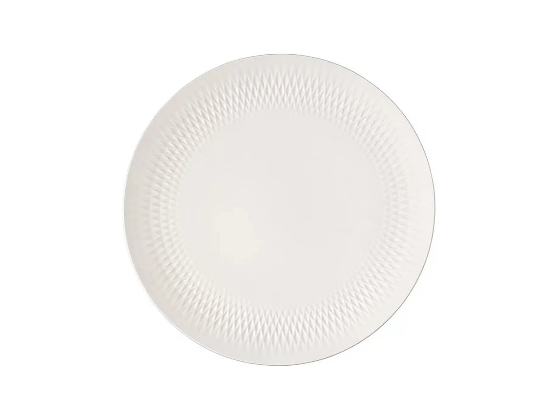 Assiette centre de table en porcelaine blanche premium D32 cm, Manufacture Collier