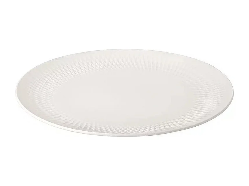 Assiette centre de table en porcelaine blanche premium D32 cm, Manufacture Collier