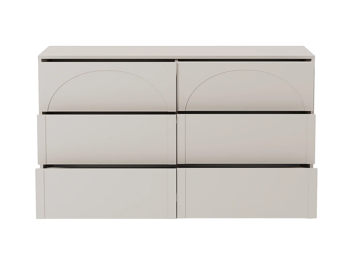 Kommode mit 6 Schubladen - MDF - Beige - NALYRA