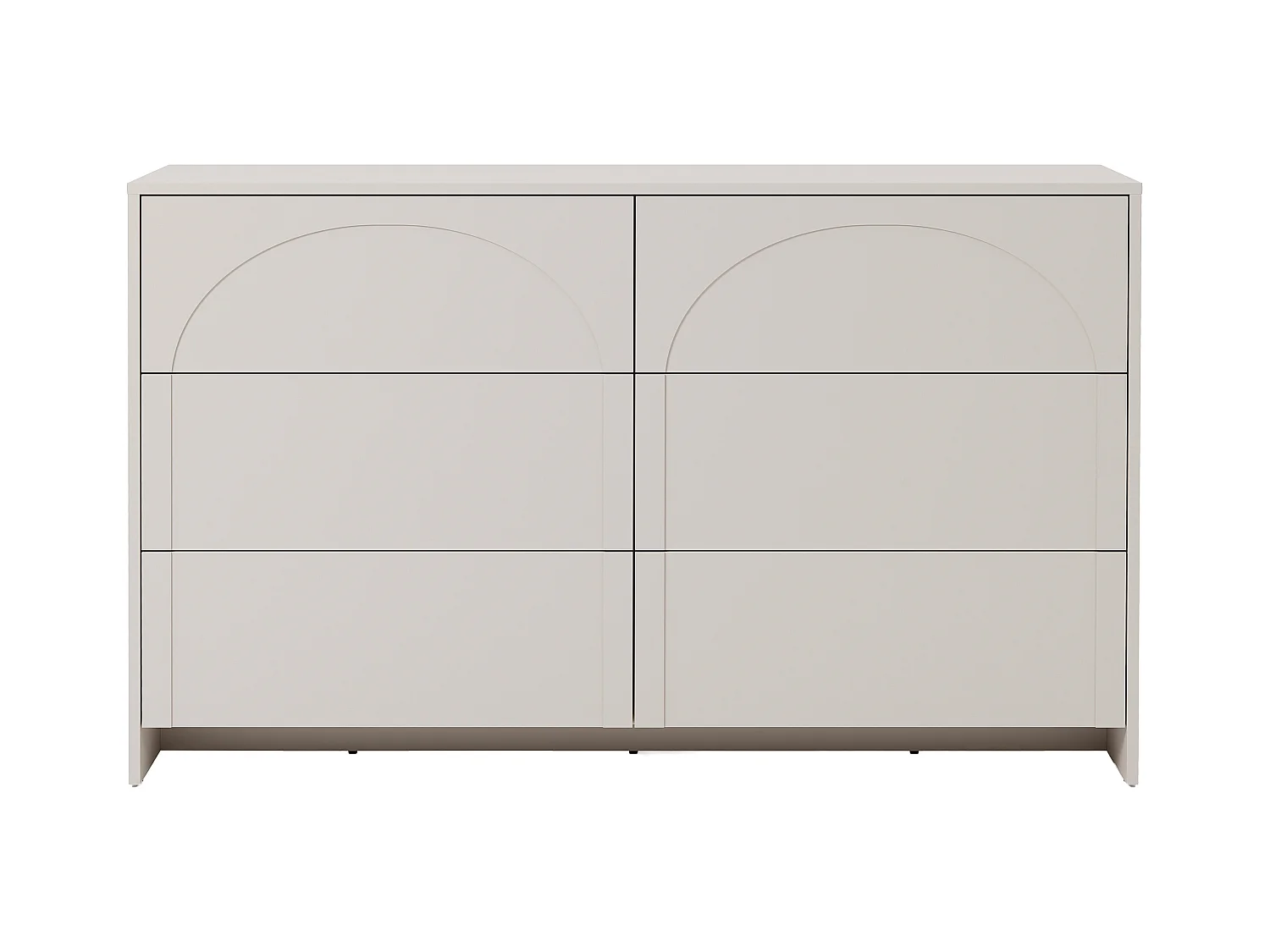 Kommode mit 6 Schubladen - MDF - Beige - NALYRA