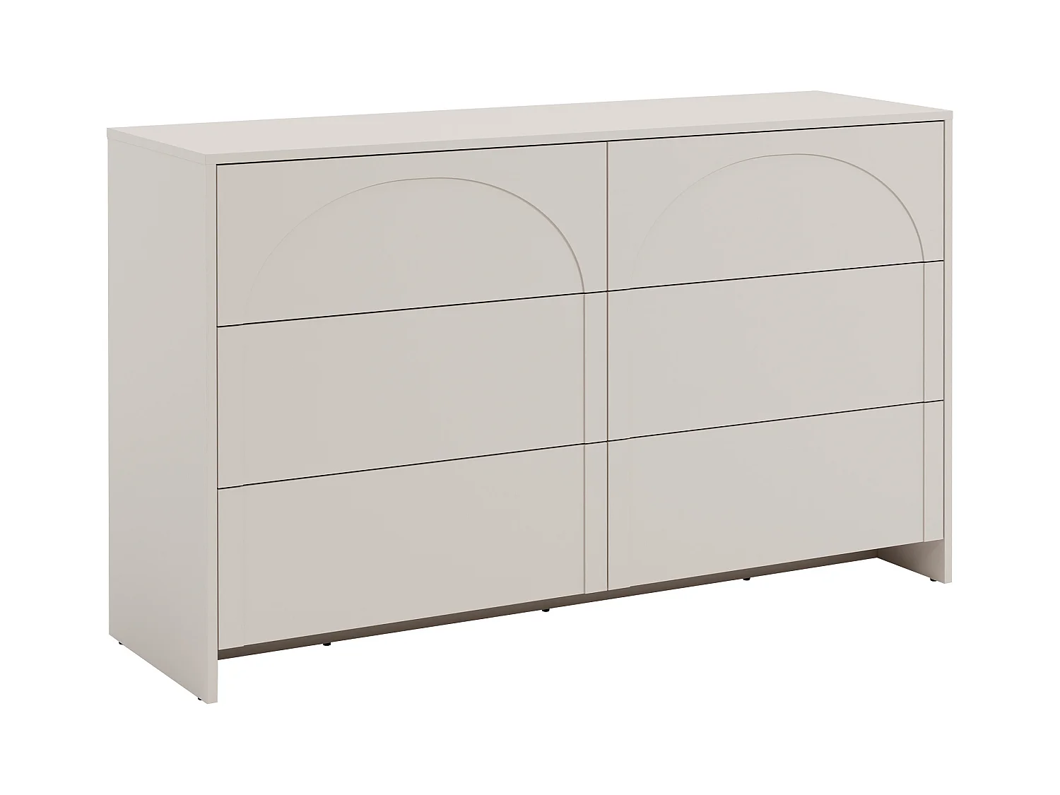 Kommode mit 6 Schubladen - MDF - Beige - NALYRA