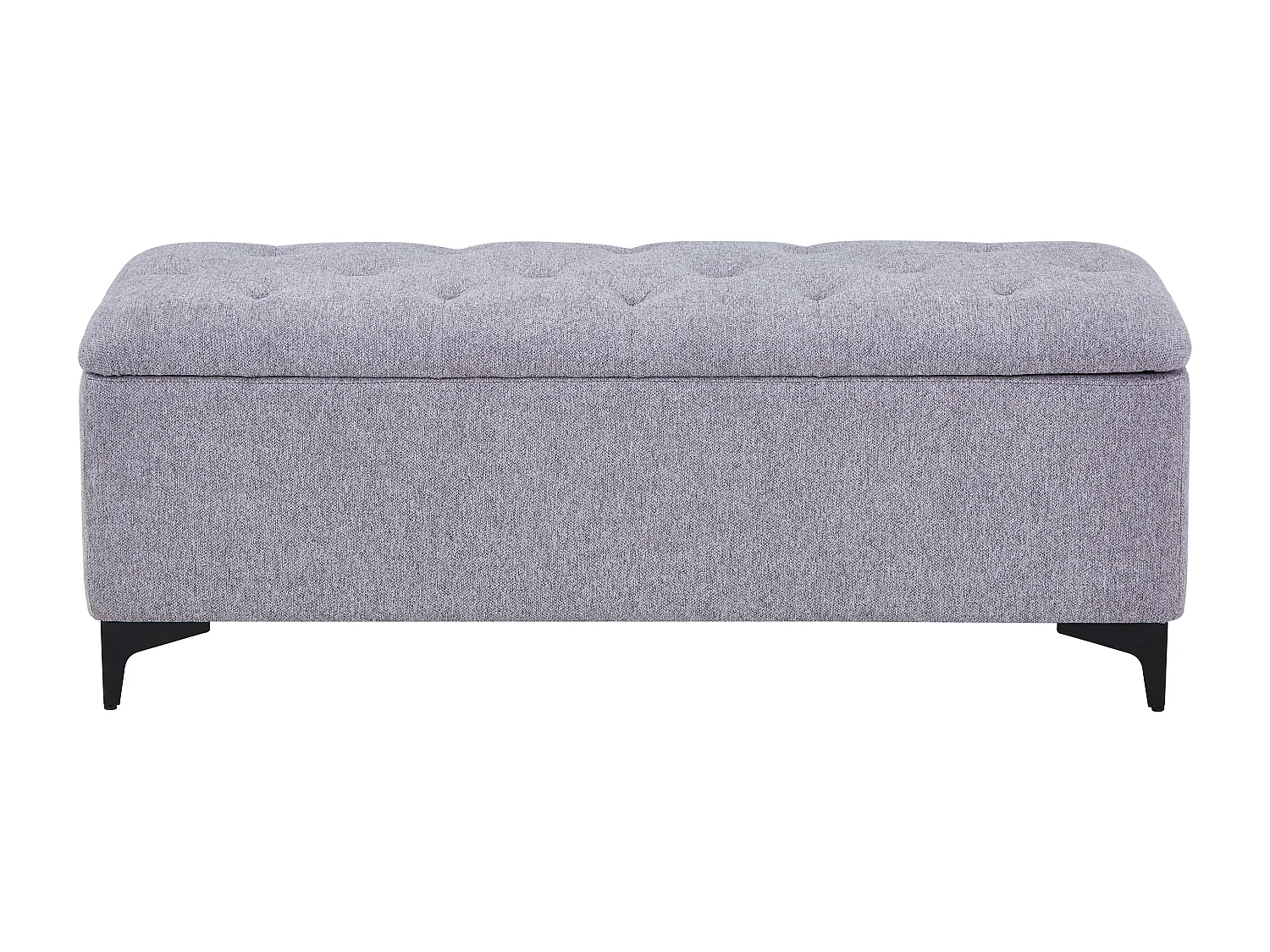Banc coffre – Tissu – Gris - SABILO