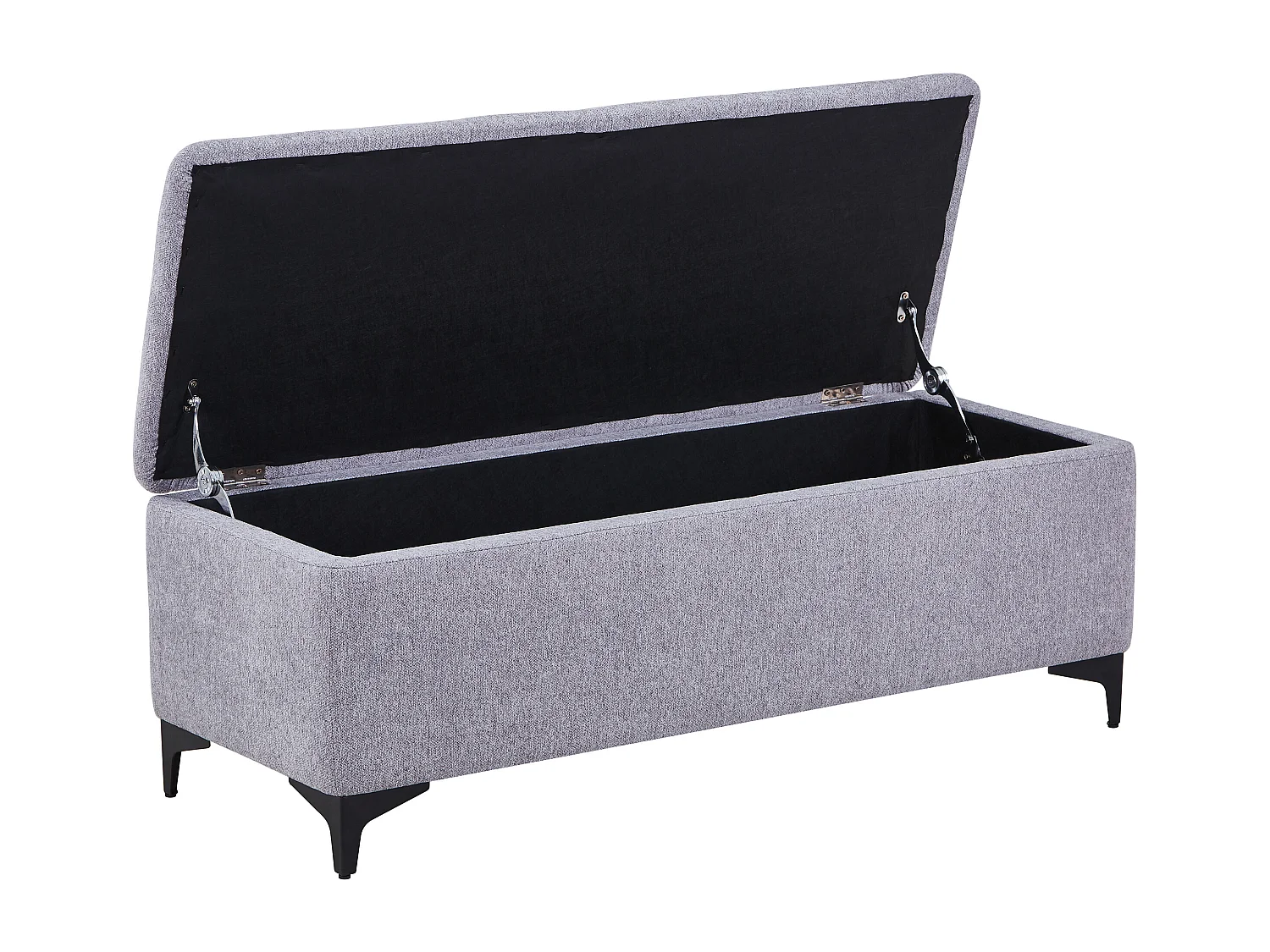 Banc coffre – Tissu – Gris - SABILO