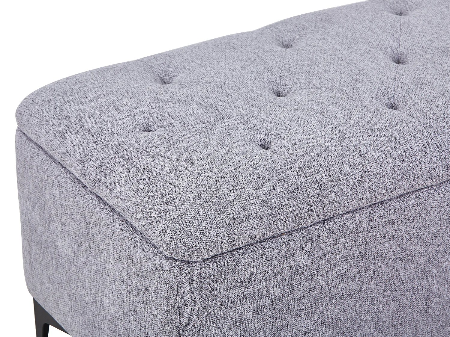 Banc coffre – Tissu – Gris - SABILO