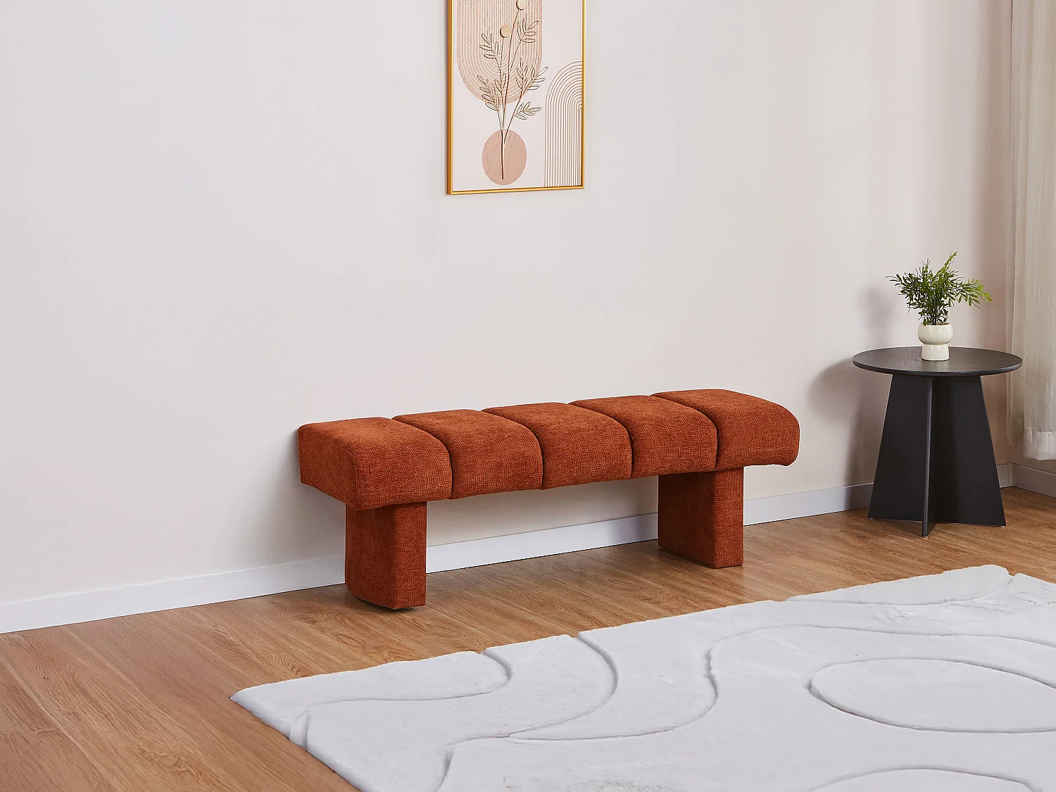 Banc tissu texturé – Terracotta - NUBELO