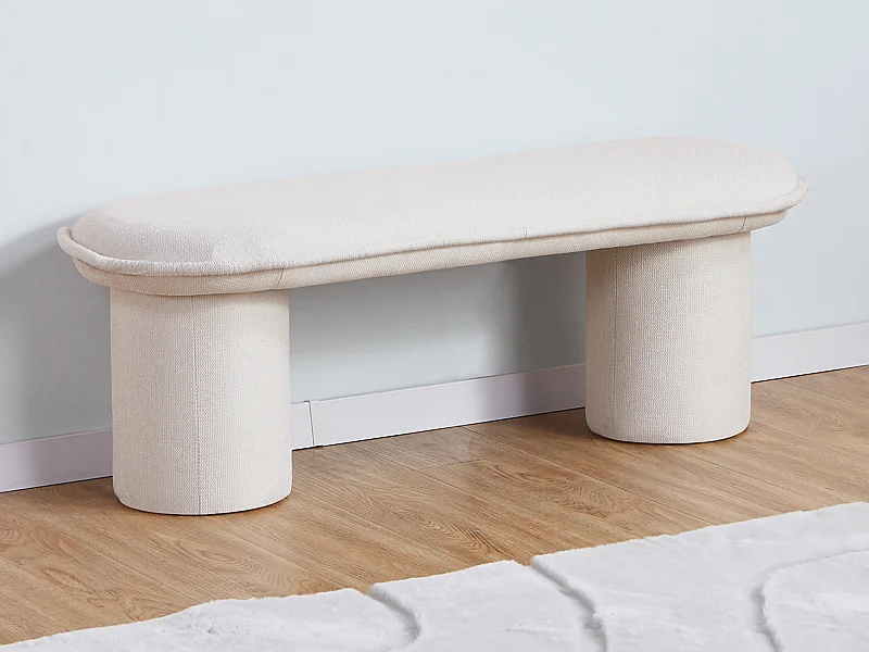 Banc en tissu – Beige - ELAMIU