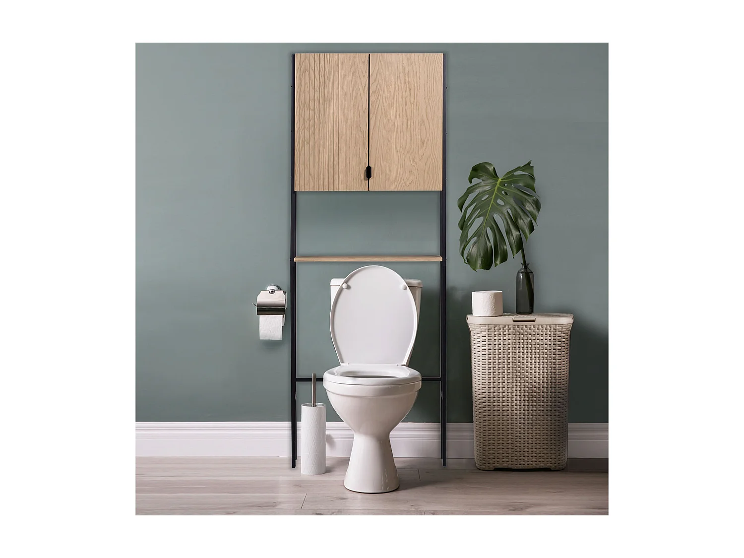 ALTEA natuur eiken WC-brugplank L.66 x H.180 x D.22 cm