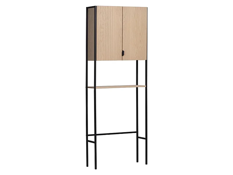 Estantería WC puente madera roble ALTEA L.66 x H.180 x P.22 cm