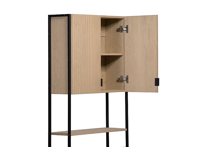 Estantería WC puente madera roble ALTEA L.66 x H.180 x P.22 cm