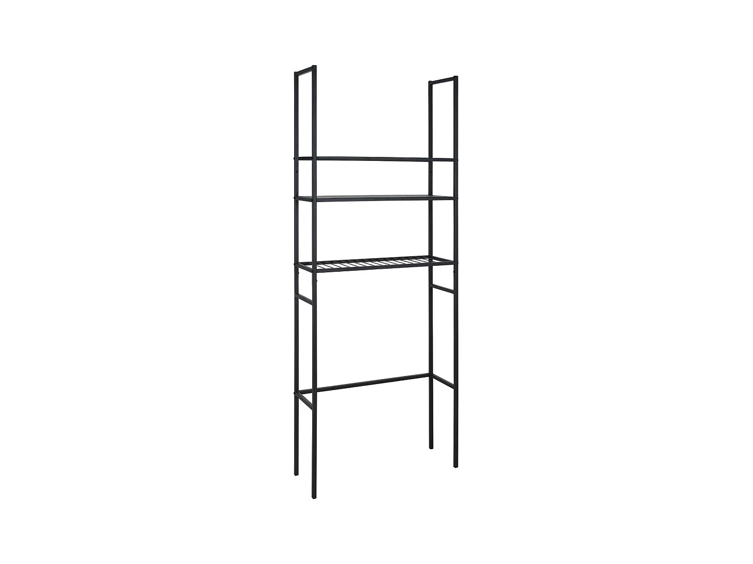 ALZYA brugplank B.66 x H.180 x D.22 cm zwart boven toilet/wasmachine