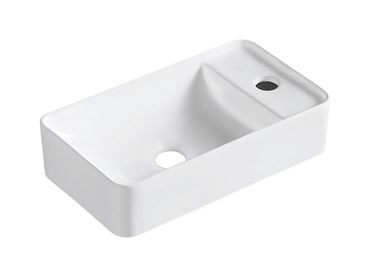 ESSENZA Wandwaschbecken L.40 x H10 x T.23 cm rechteckig weiße Keramik