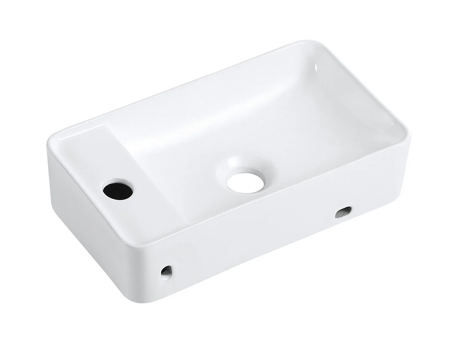 ESSENZA Wandwaschbecken L.40 x H10 x T.23 cm rechteckig weiße Keramik