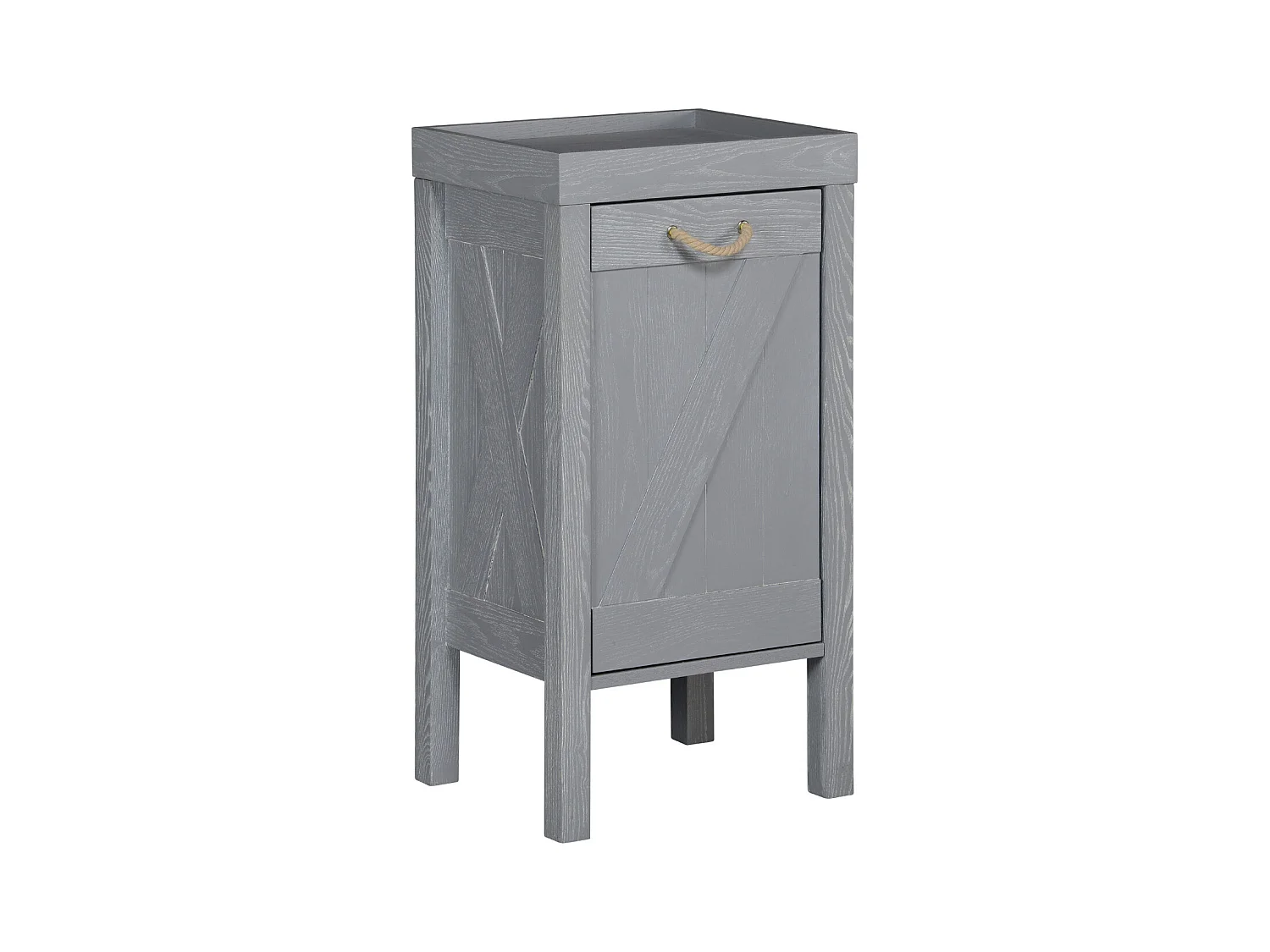 LUZIA kolom L.40 x H.78 x D.35cm grijs essenhout