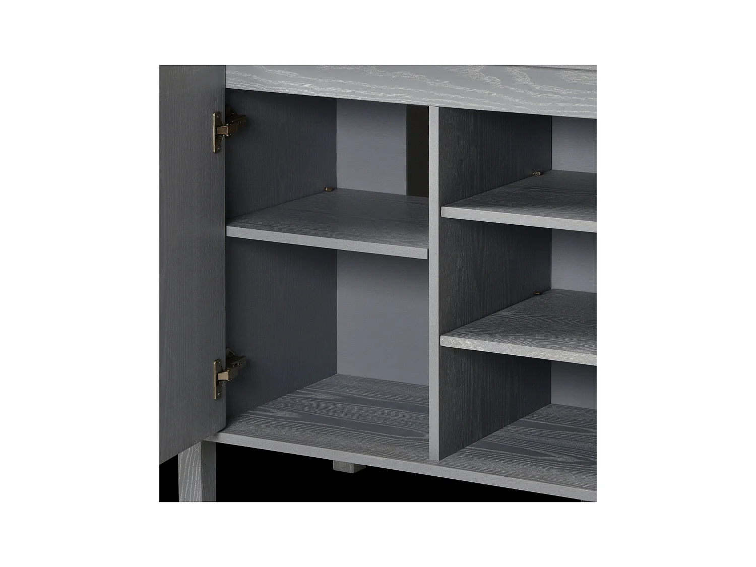 LUZIA Badezimmerschrank mit Einzelwaschbecken, B.85 x H.78 x T.50cm, Eiche grau