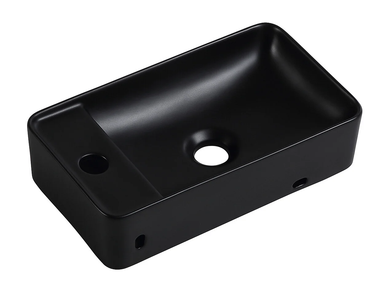 Lavabo suspendido ESSENZA L.40 x P.23 cm rectangular negro cerámica