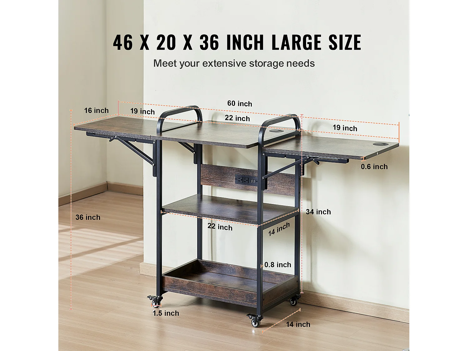 Table de Presse à Chaud SucceBuy Table de Presse à Chaud, Support Mobile à 3 Niveaux Avec Station de Charge