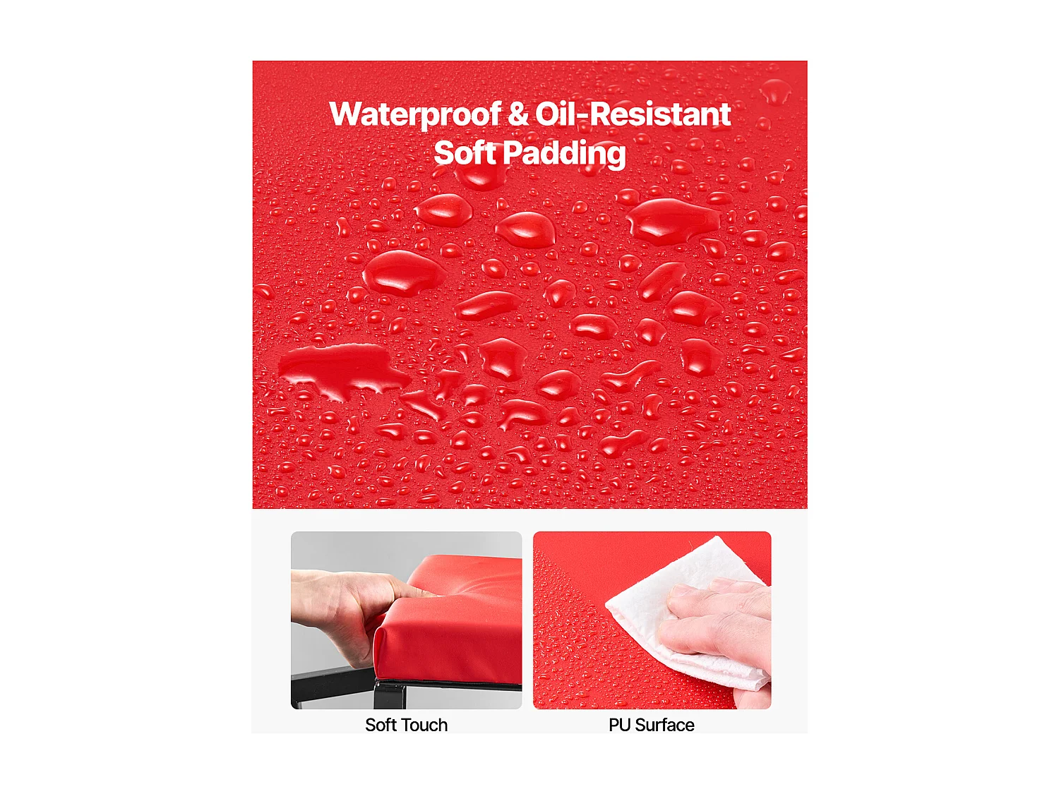 Tabouret d'Atelier SucceBuy, Mécanicien avec Roulettes Siège Escabeau Charge 136 kg