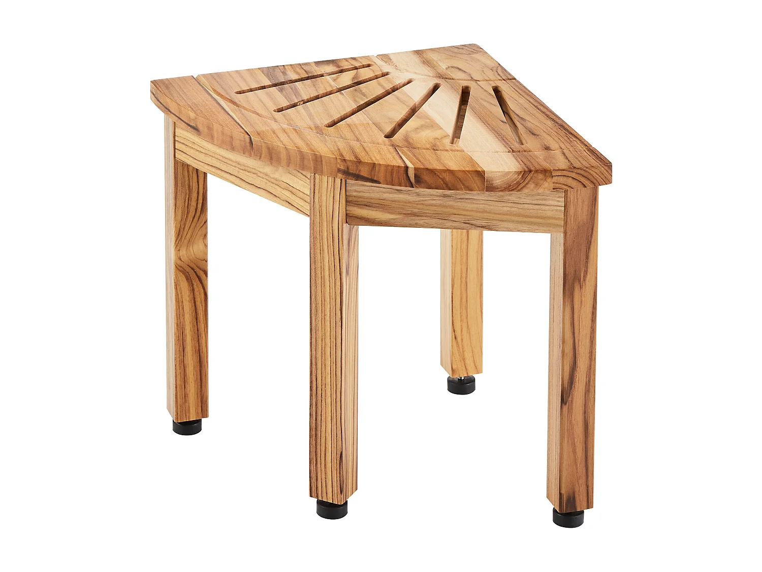 Hoekdouchebank SucceBuy, van Teakhout 31,5 cm H × 29,2 cm R, van Teakhout voor Binnendouche Badkamer