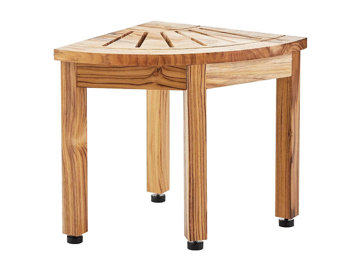 Hoekdouchebank SucceBuy, van Teakhout 31,5 cm H × 29,2 cm R, van Teakhout voor Binnendouche Badkamer