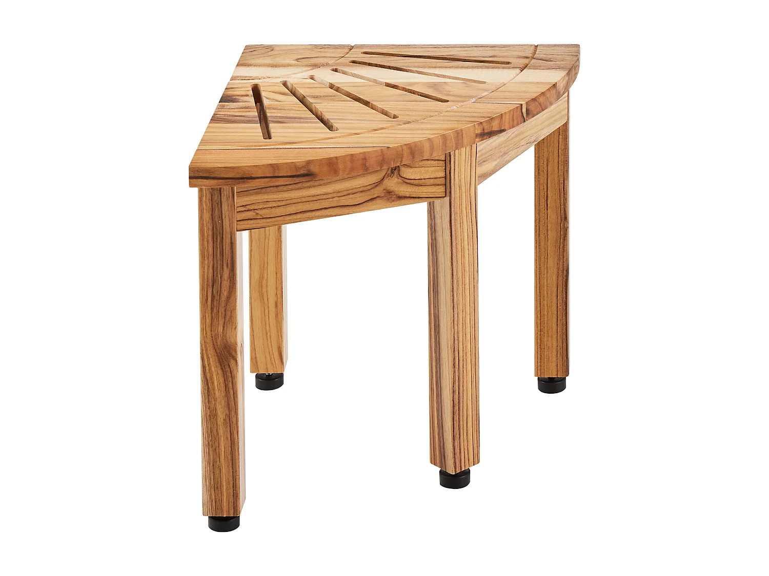 Hoekdouchebank SucceBuy, van Teakhout 31,5 cm H × 29,2 cm R, van Teakhout voor Binnendouche Badkamer