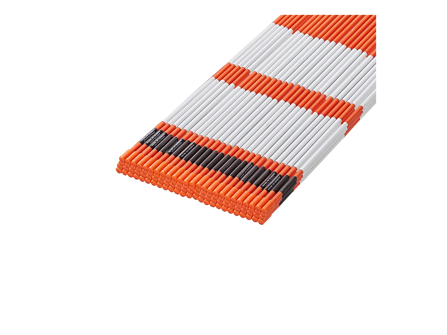 Marqueurs d'Allée SucceBuy Lot de 100 de 122cm avec Piquets en Fibre de Verre Orange de 0.8cm