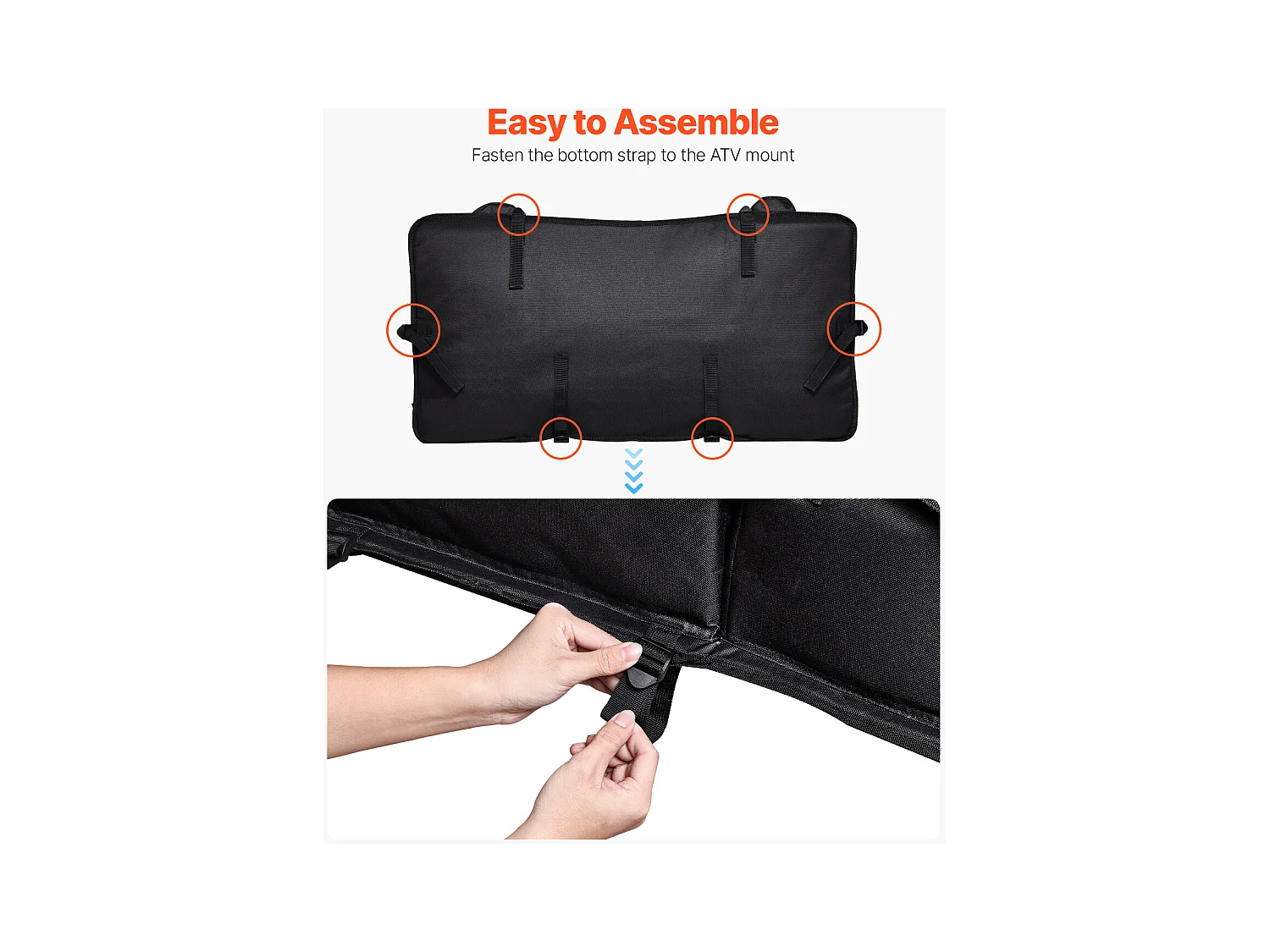 Sac de Rangement Arrière SucceBuy Sac de Rangement Arrière 50 L pour VTT en Tissu Oxford 600D Avec Rembourrage