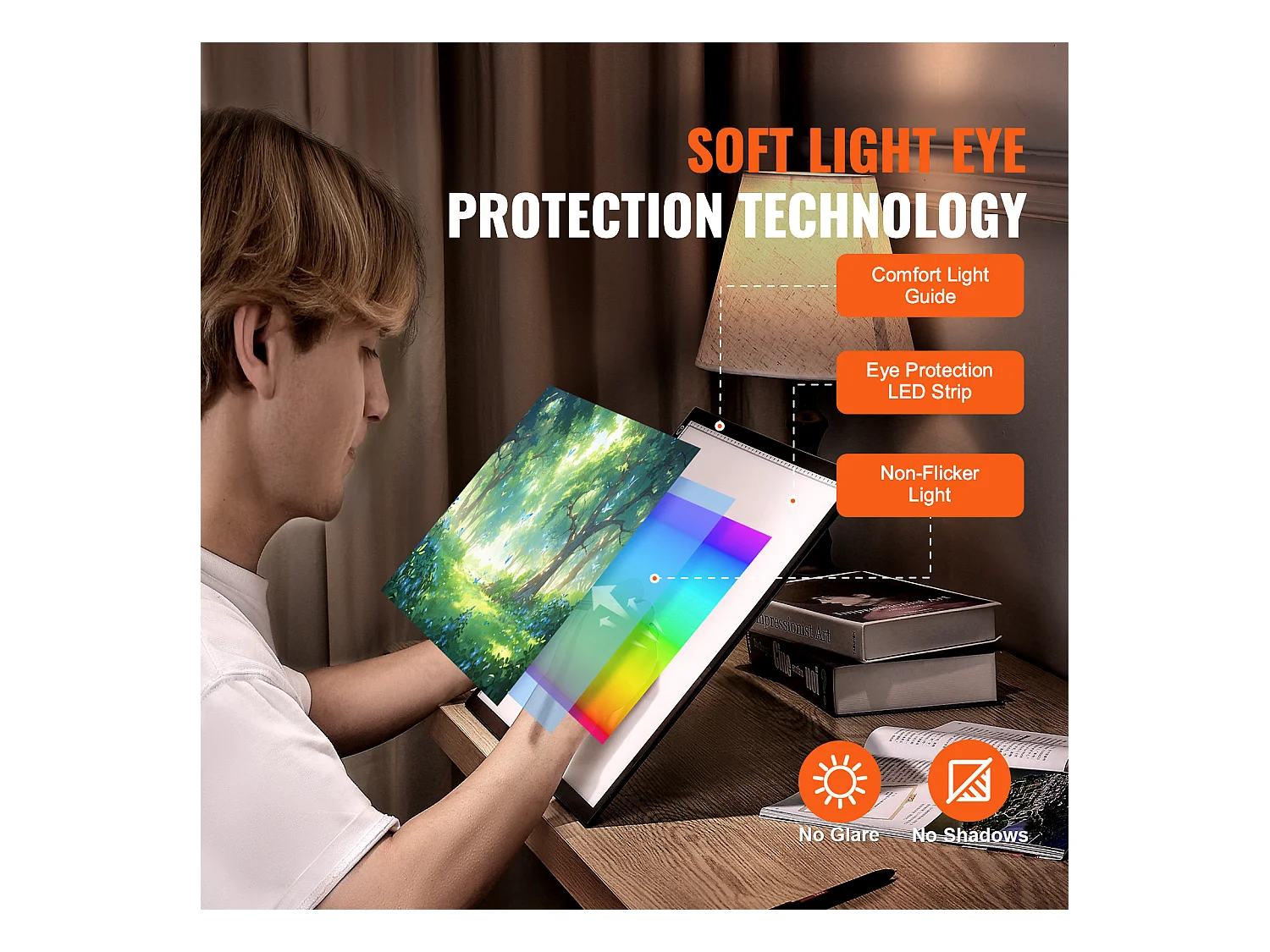 Panneau Lumineux LED SucceBuy A3, Alimenté par USB, Intensité Variable sur 3 Niveaux pour le Traçage