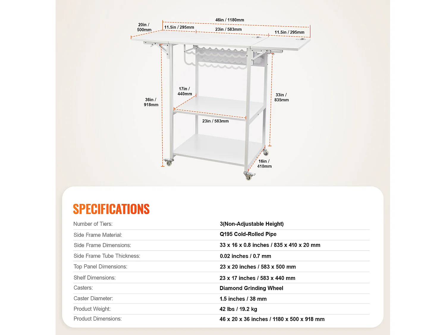 Table de Presse à Chaud SucceBuy Table de Presse à Chaud à 3 Niveaux, Mobile et Pliable, Avec Roulettes, Blanche