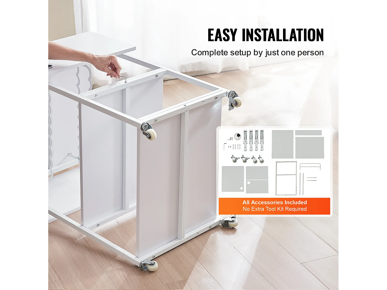 Table de Presse à Chaud SucceBuy Table de Presse à Chaud à 3 Niveaux, Mobile et Pliable, Avec Roulettes, Blanche